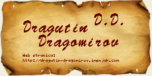 Dragutin Dragomirov vizit kartica